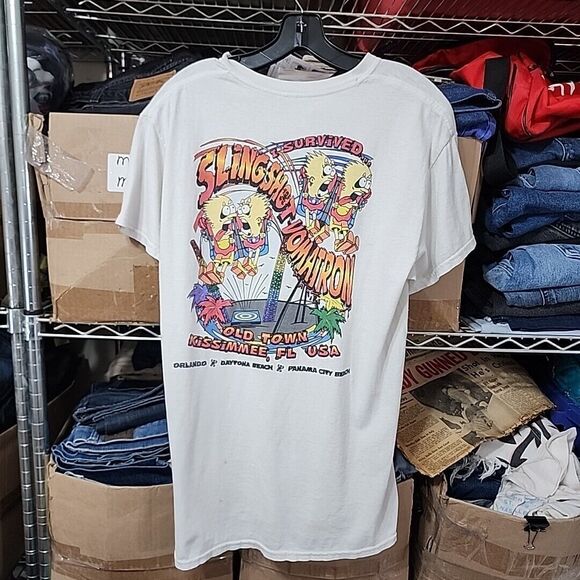 Vintage Slingshot VOMATRON Promo  T-Shirt Old Town‎ Kissimmee FL USA Graphic Tee - Picture 1 of 16